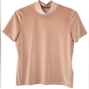 NWOT, Madewell velvet mockneck tee